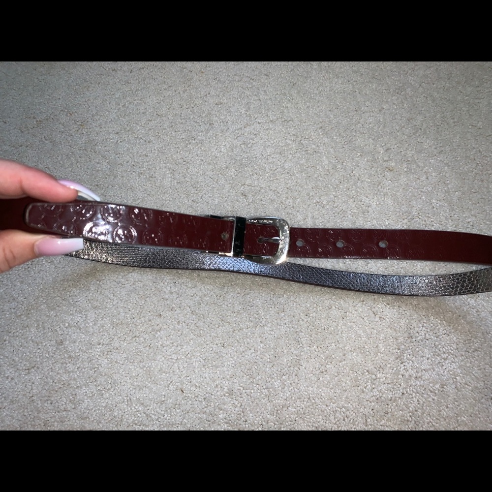 Burgundy Michael Kors belt